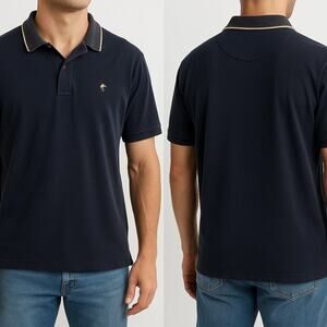 ASHWORTH Men’s Polo Shirt Size XL Navy Blue Golf Casual Cotton